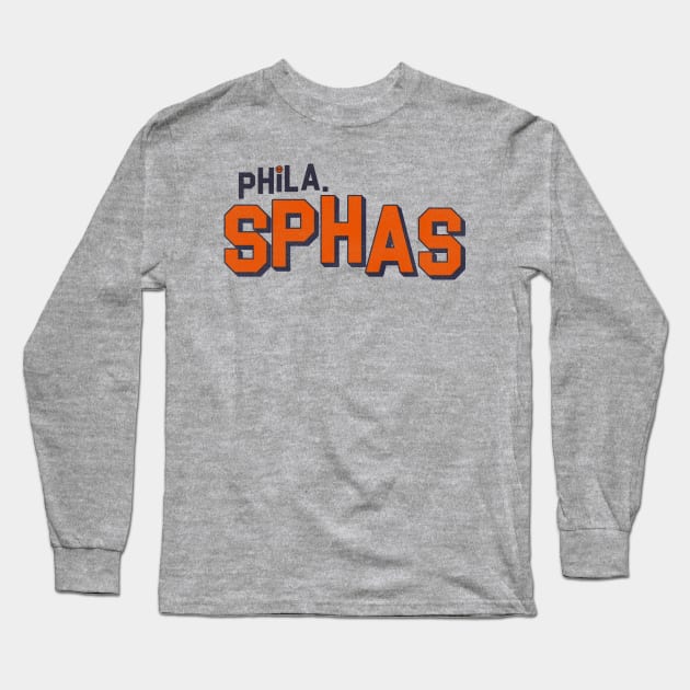 Defunct Philadelphia Sphas Basketball Team Long Sleeve T-Shirt by Defunctland